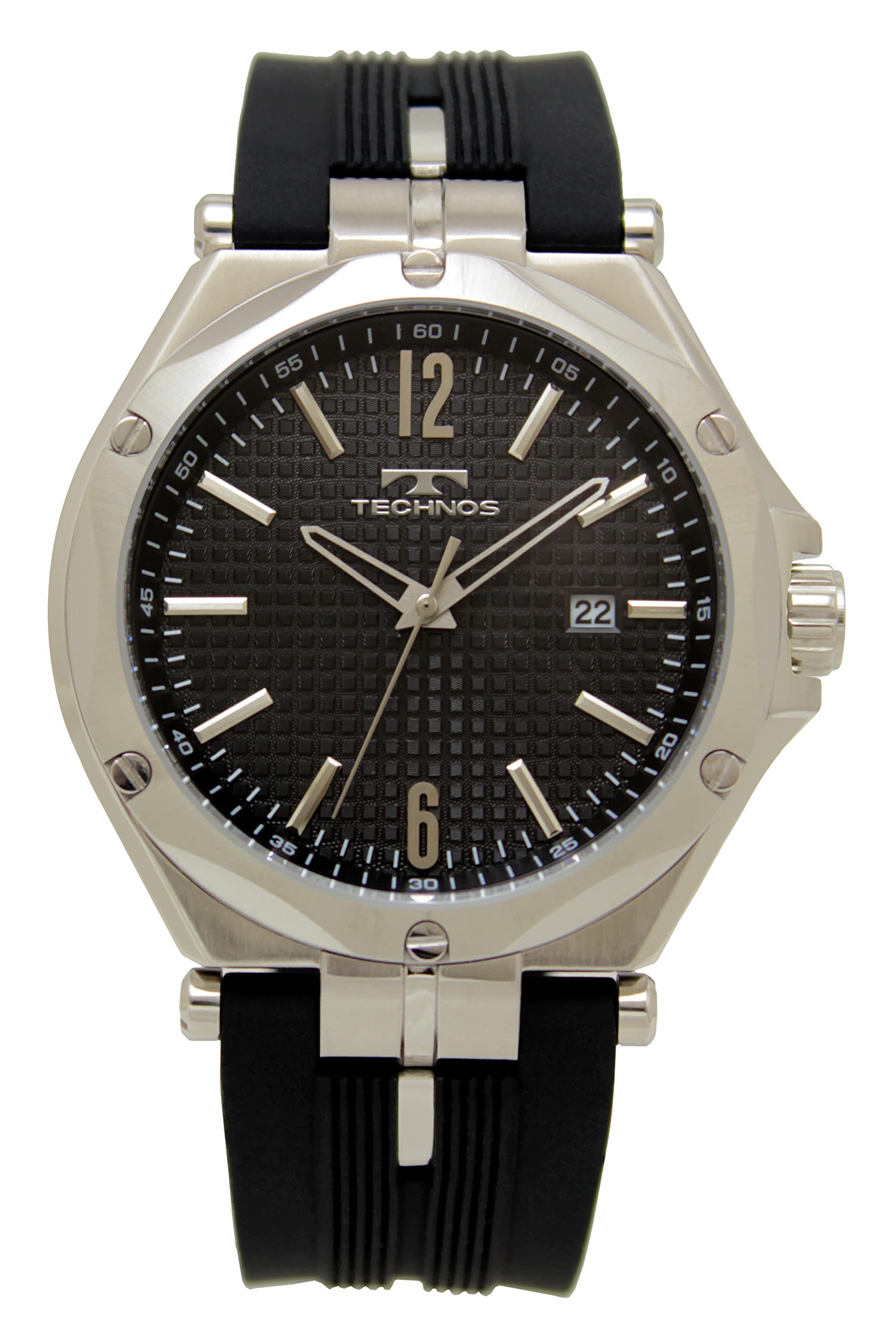 TECHNOS 自動巻き腕時計 ブラック